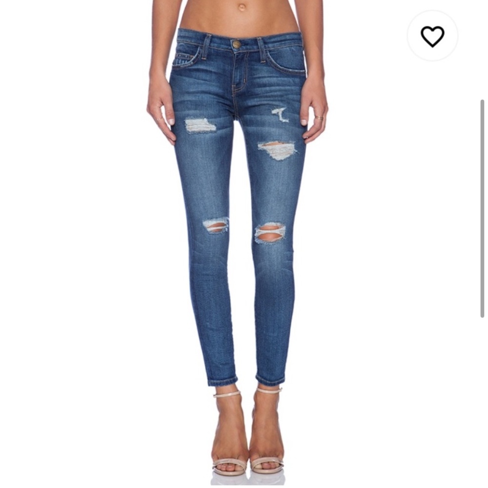 CURRENT/ELLIOTT NWT Benett Stiletto Skinny Jeans 28 Ripped Distressed Destroyed